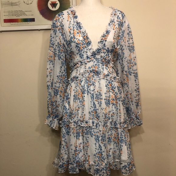 Long Sleeve Floral Mini Dress - Picture 5 of 12